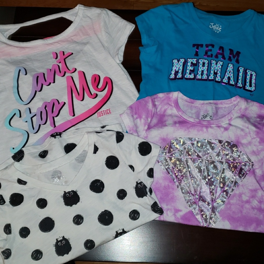 JUSTICE SHORTSLEEVE BUNDLE GIRLS SIZE 8